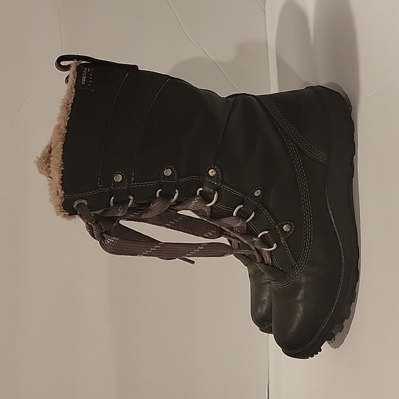 Timberland Snow Boot size 7 uk 5 eur 38 black tall sherpa lining black - Picture 3 of 9